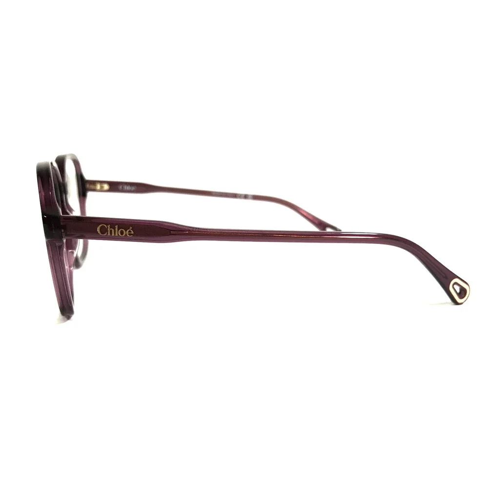 Chloe Eyeglasses Frames CH0313O 004 Shiny Purple Square Full Rim 54-16-140